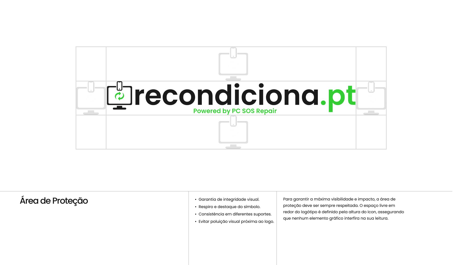 Área de proteção do logótipo recondiciona.pt